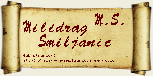 Milidrag Smiljanić vizit kartica